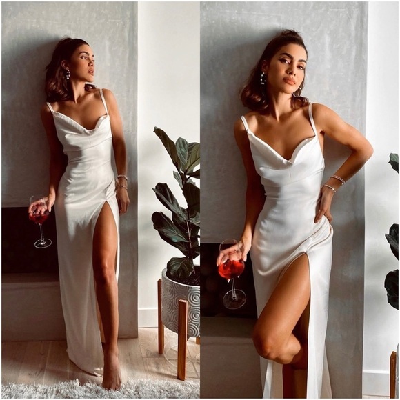 CAMILA COELHO Reyna Maxi Dress In Pearl White - Picture 1 of 9